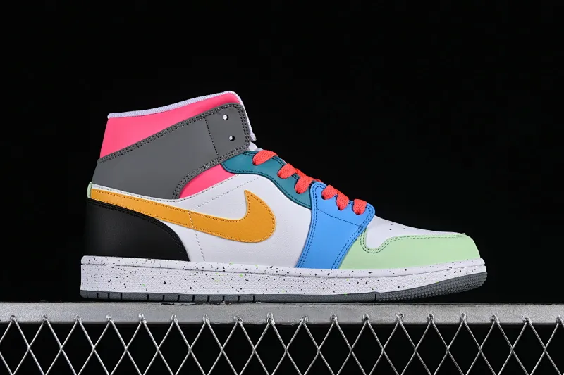 All Categories Air Jordan Jordan Series Basketball Shoes Air Jordan 1 Mid Air Jordan 1 Mid AJ1 Joe 1 Color Candy Chinese Cultural Leisure Sneakers FN1190-100